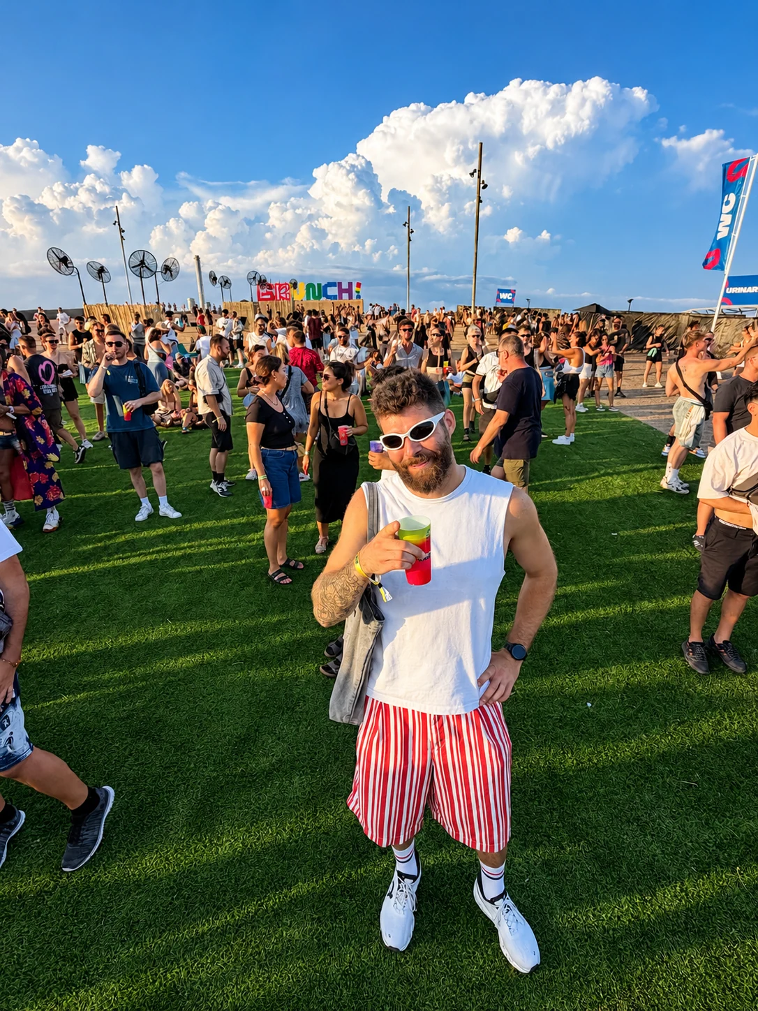 Mikhail at an outdoor music and cultural festival
